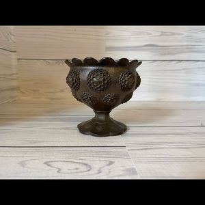 Vintage Regaline Brown Plastic Bowl 4.75 in tall